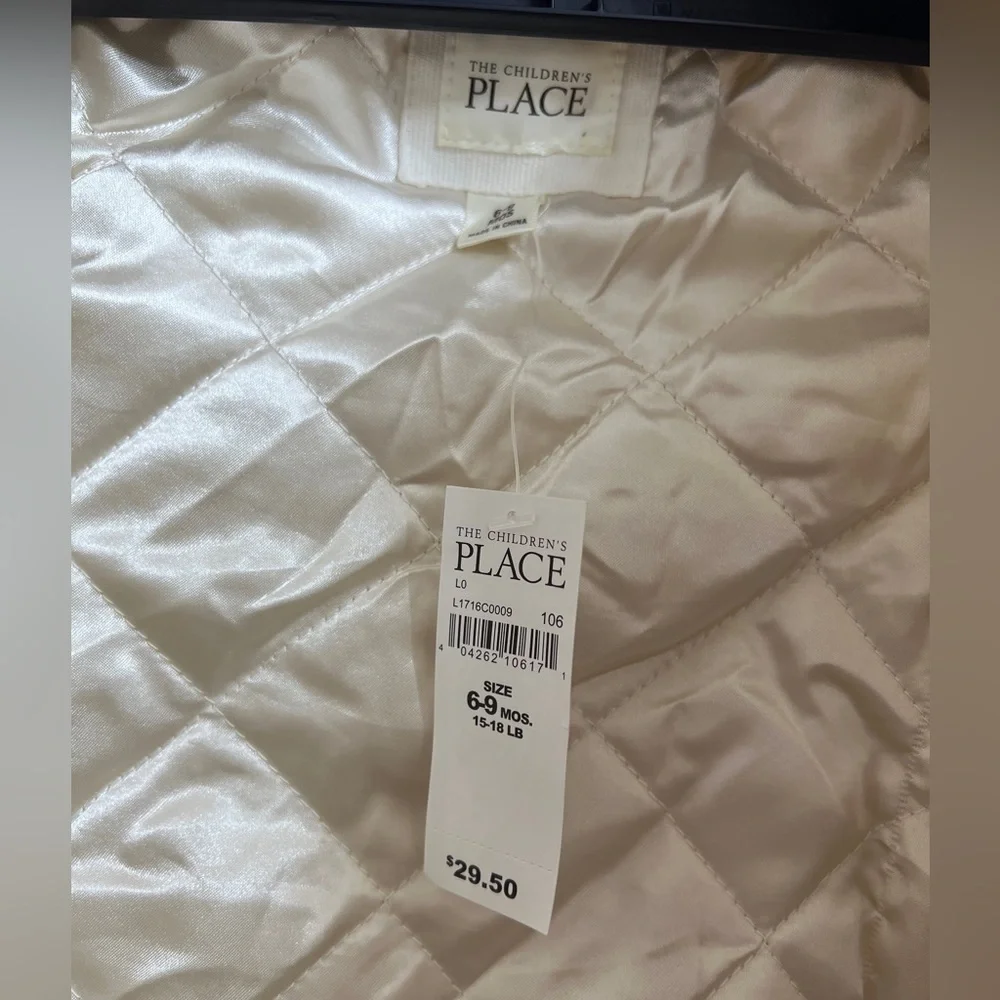 The Children's Place Cream Quilted Baby Jacket